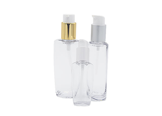 Oval Transparent 30ml 100ml PETG Lotion Pump Bottle Makeup Oil Cleansing Dispenser