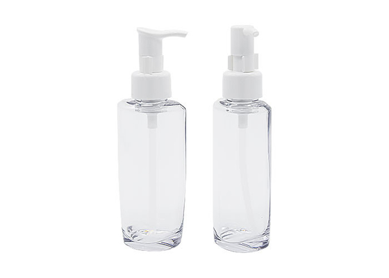 Oval Transparent 30ml 100ml PETG Lotion Pump Bottle Makeup Oil Cleansing Dispenser