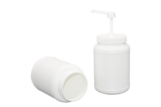 Leak Proof Commercial Household Sauce Dispenser Pump With 2500ml PE Jar Bottle