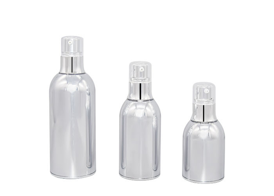 UKA55 PMMA Vacuum Pump Bottle Silver Airless Pump Packaging 35ml 50ml 100ml