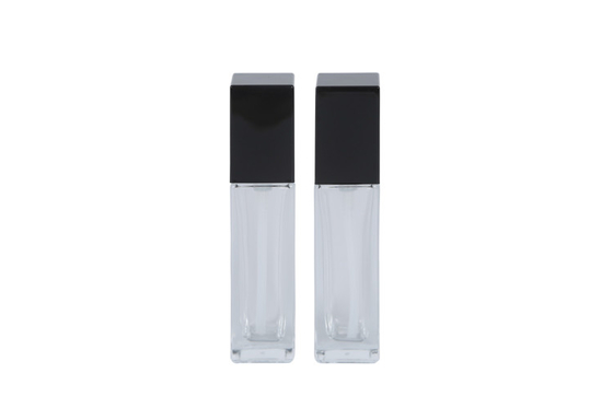 30ml Empty Square Glass Bottle+Pp Pump Foundation Bottle Skin Care Serum Bottle UKE07