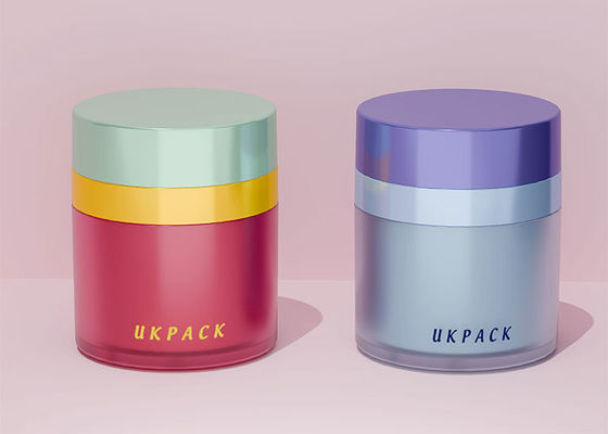 กระปุกครีมปั๊มแบบไม่หลุดของอะคริลิคที่สามารถเติมใหม่ได้ แบบกลม 15g 30g 50g