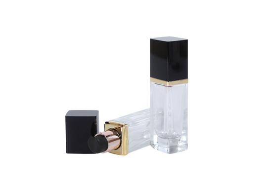 0.5oz Empty Square Clear Glass Foundation กระป๋อง กันรั่ว เครื่องสําอาง